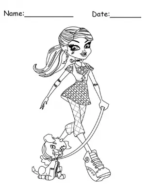 monster high frankie coloring pages