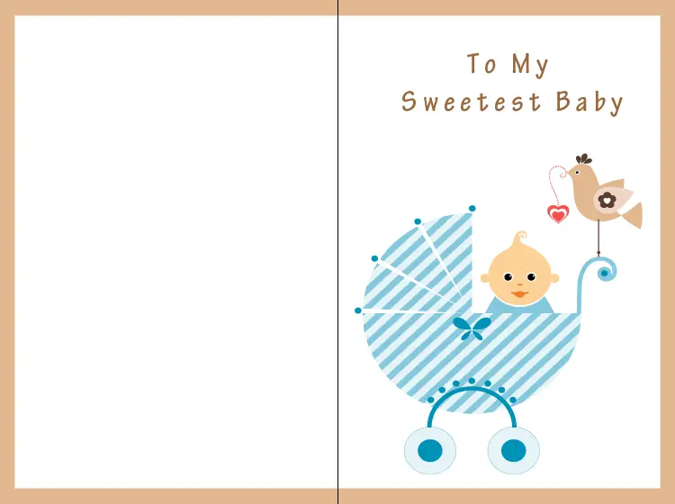 Printable Baby Card Free