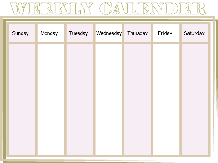 Free Printable Weekly Calendars