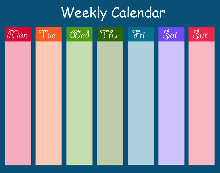 Free Printable Weekly Calendars