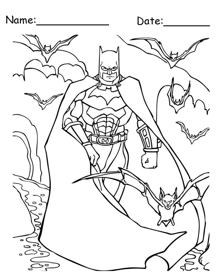 Robin in the Batcave Batman Coloring book