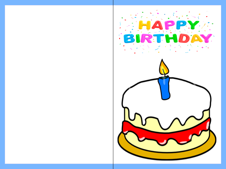 Printable Happy Birthday Card for Free Printable Birthday Card Template