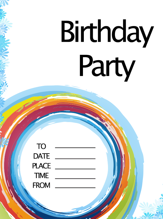 Printable Birthday Cake Invitation