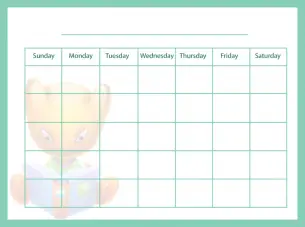 printable decorative blank calendar
