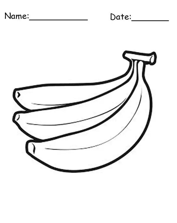   Banana Printable Coloring Pages  HD