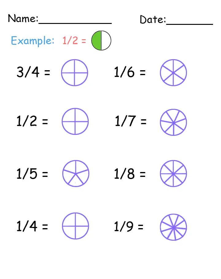 Practice fraction worksheet