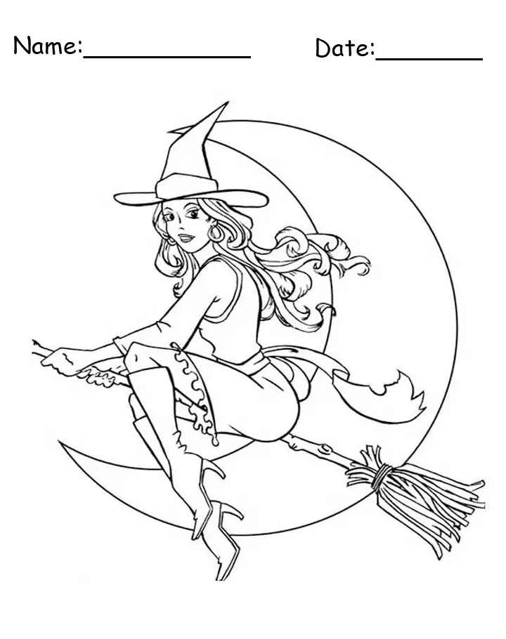 coloring pages of witches