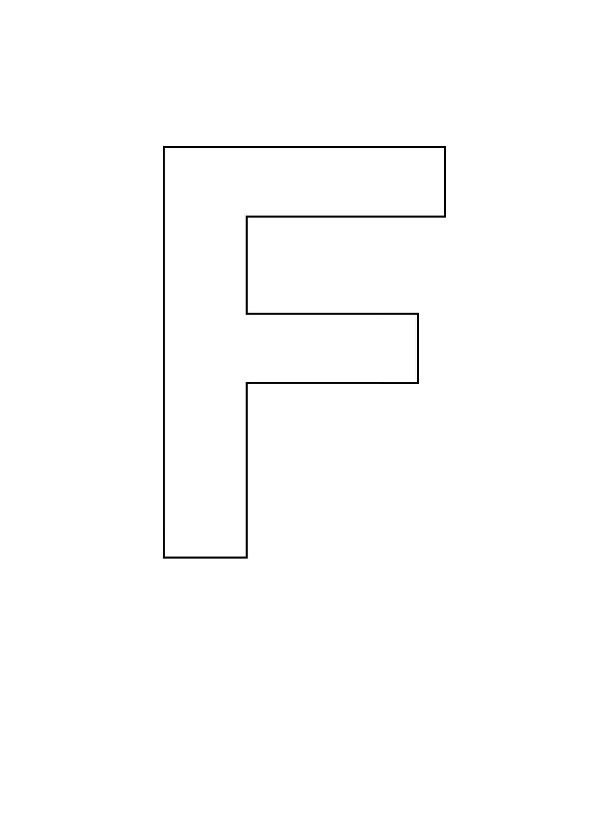 letter stencil bold uppercase f letter