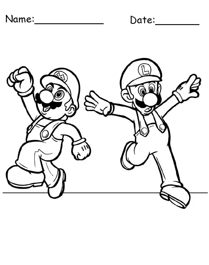 Super Mario Bros Coloring Pages (100% Free Printables)