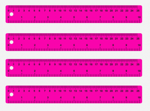 Printable Pink Rulers