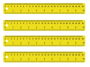 yellow printable rulers