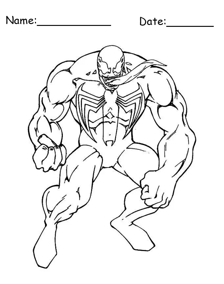 720 Collections Venom Spiderman Coloring Pages Print  HD