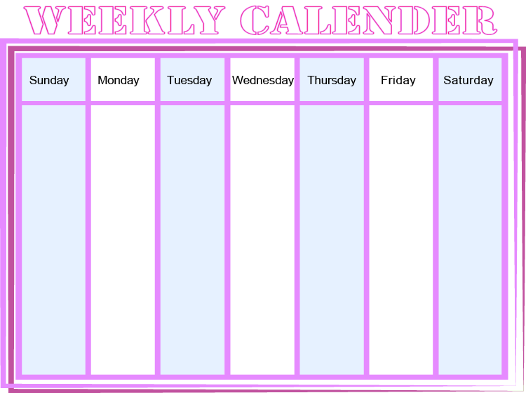 Printable Weekly Schedule Free Pdf