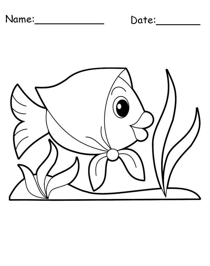 Fish with Bonnet Animal Printable Coloring Pages