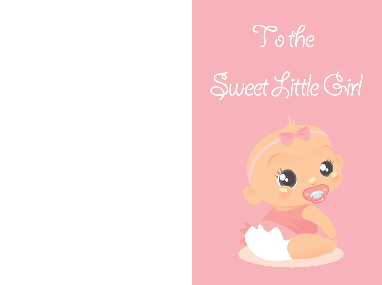 Sweet Little Girl Baby Cards