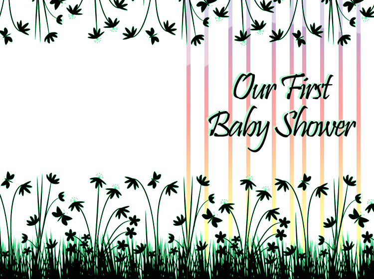 Flowers Baby Shower Printable Invitations