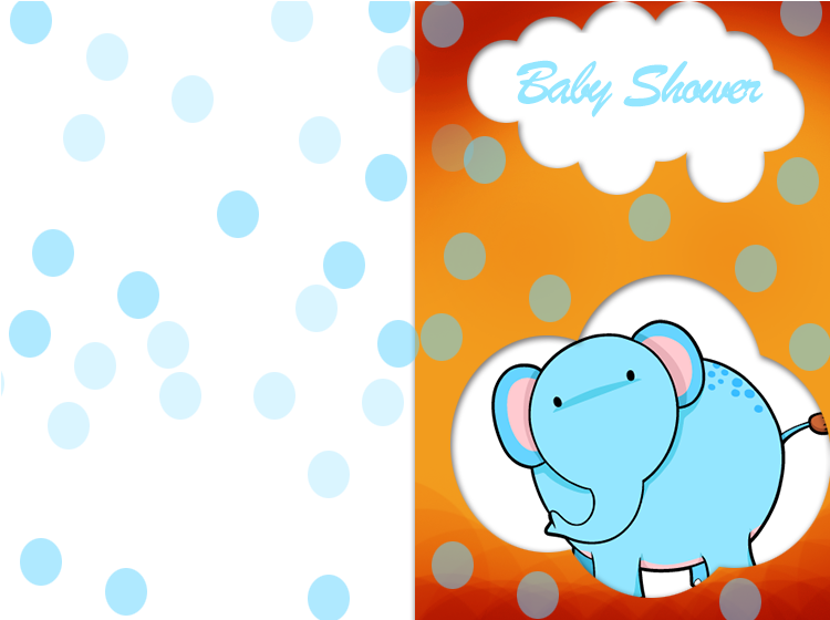 Printable Baby Elephant Shower Invitations