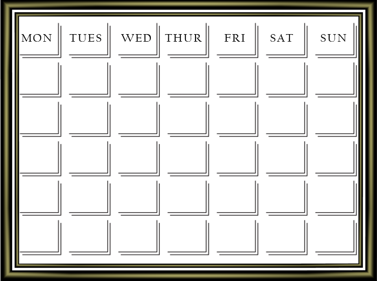 Great Blank Printable Calendars