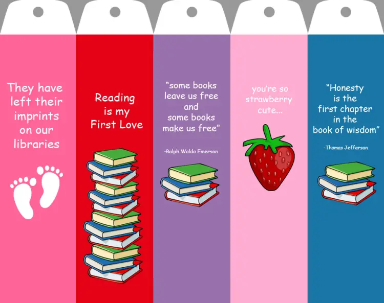 bookmarks with quotes printable crafts