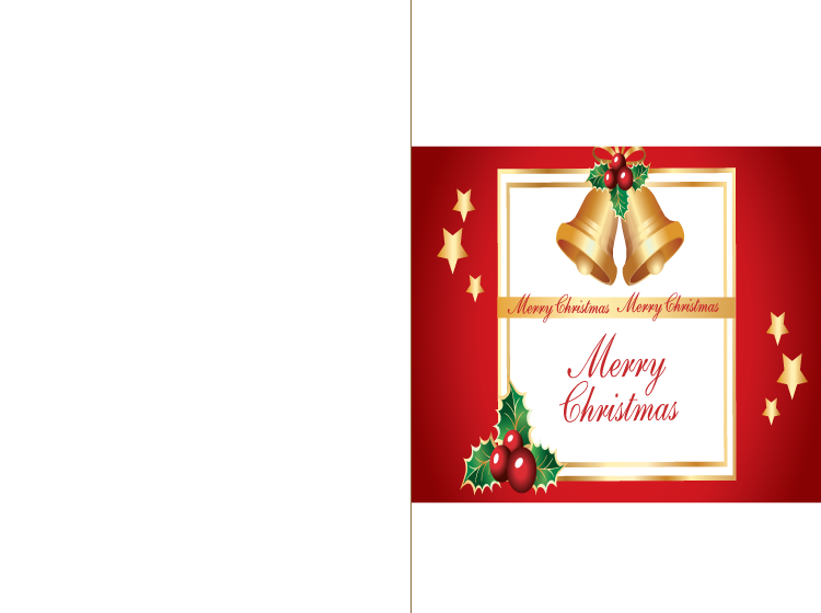 Printable Jingle Bells Merry Christmas Cards