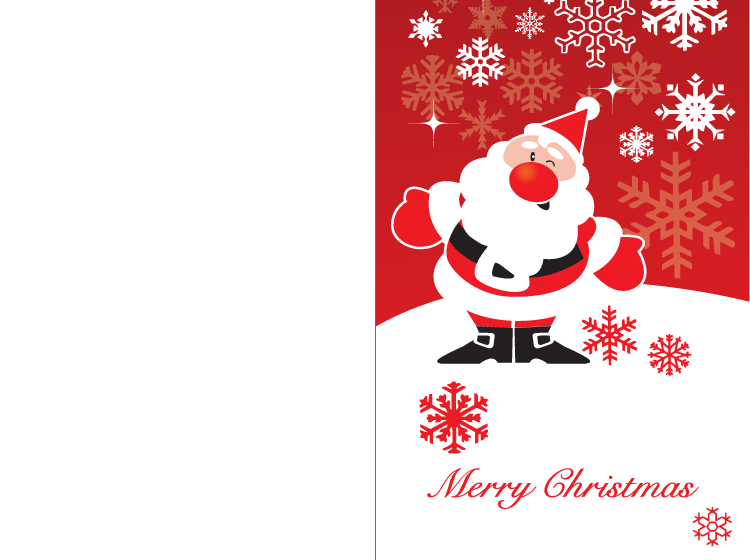 Printable Santa Merry Christmas Cards
