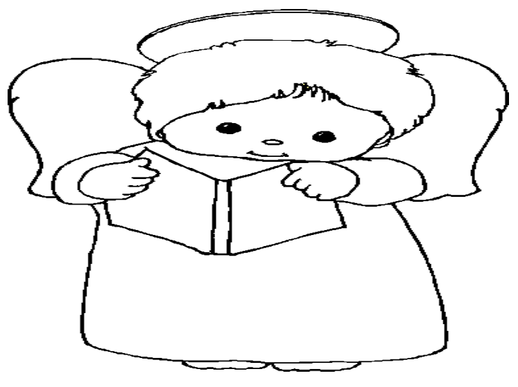 Reading Angel Coloring Sheets
