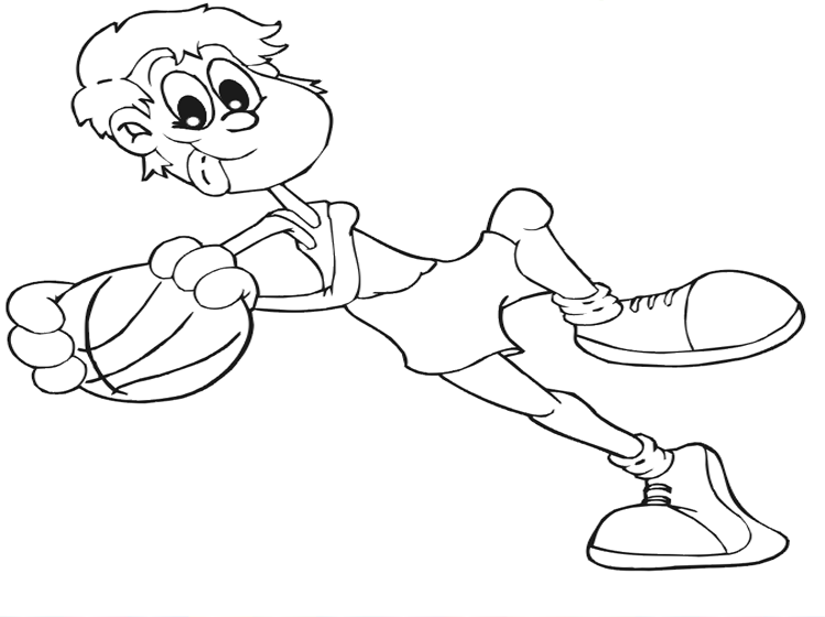 Silly Basketball Coloring Sheets