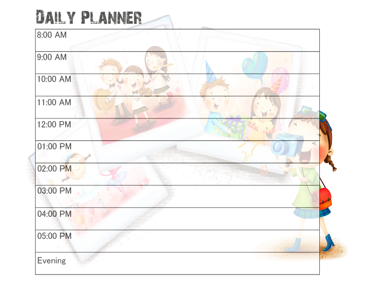 Summer Daily Calendar