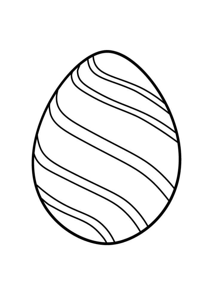 Coloring Page Easter Egg With Thick Lines Printablesfree Com