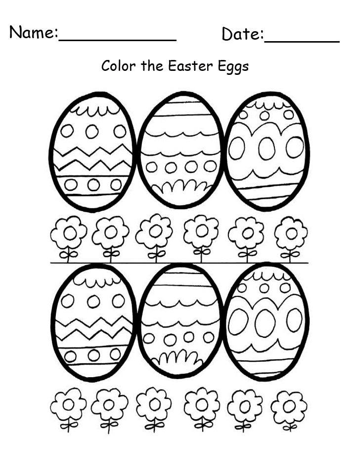 Color and Design Your Easter Eggs Printable Craft