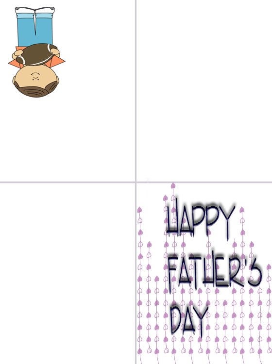 Purple Background Family Father's Day Card
