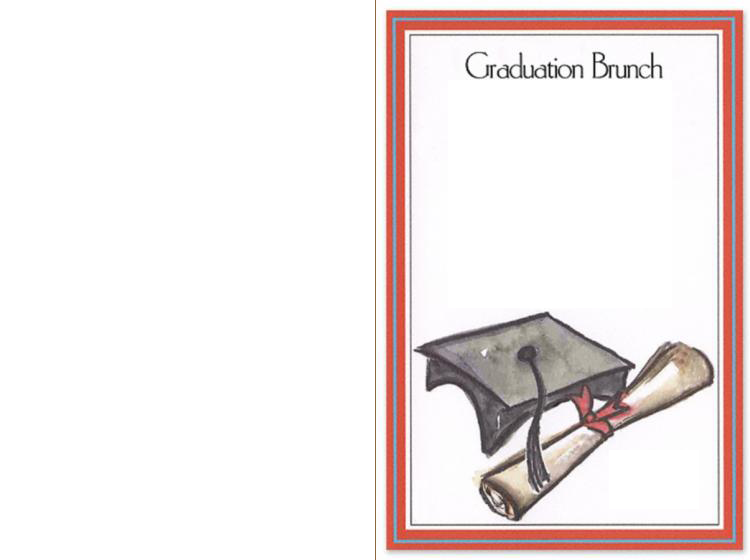 Printable Brunch Graduation Invitations