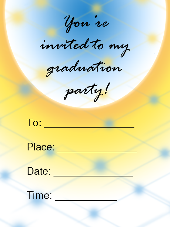 Sun Printable Graduation Invitation