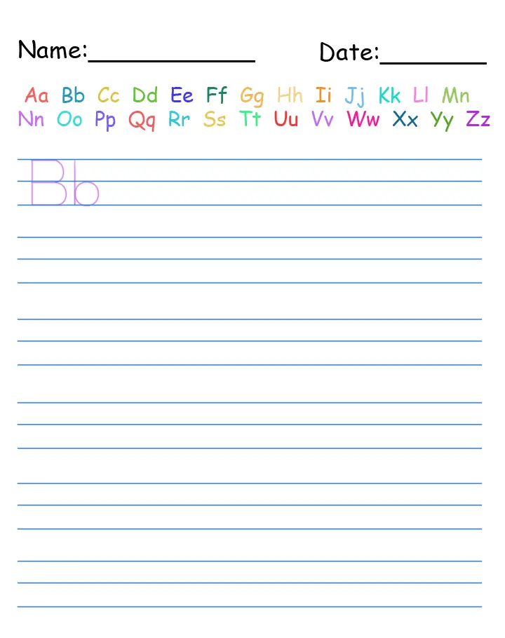 Letters Handwriting Worksheet