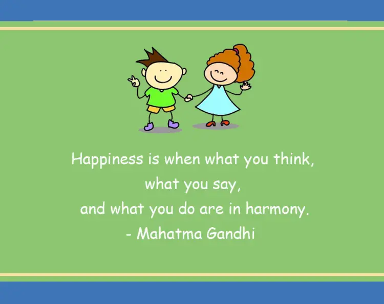 gandhi happiness harmony printable quotes