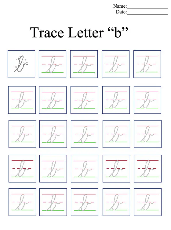 letter b printable worksheets