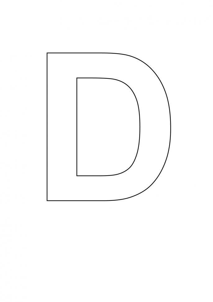 Letter Stencil Bold Uppercase D-Letter