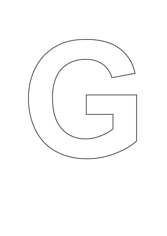 letter stencil bold uppercase g letter