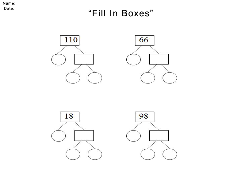 Printable Fill In Math Worksheets