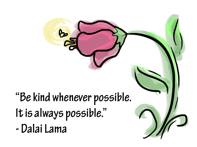 Printable Motivational Quotes by Dalai Lama Flower edition