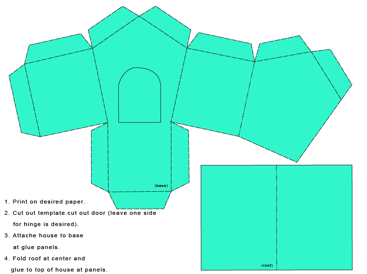 free paper house crafts