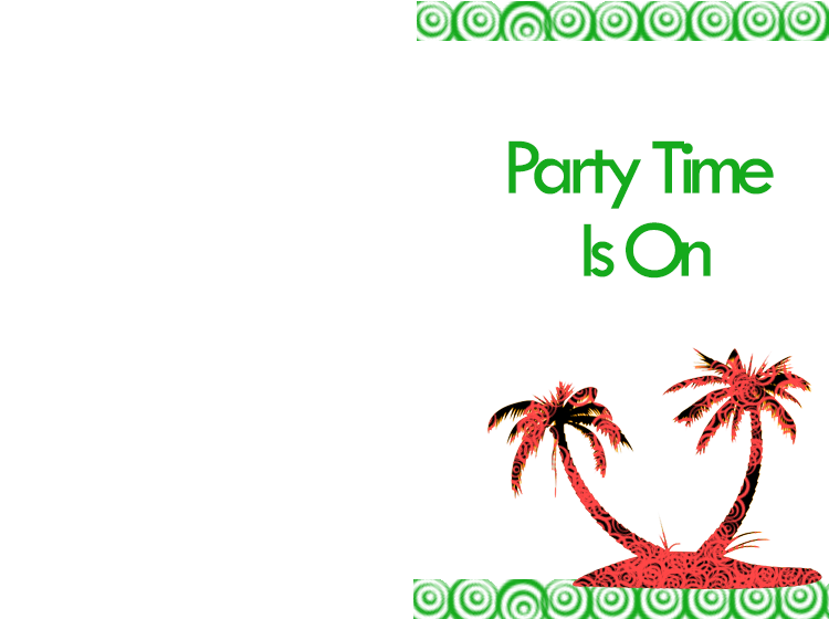 Printable Beach Party Invitations
