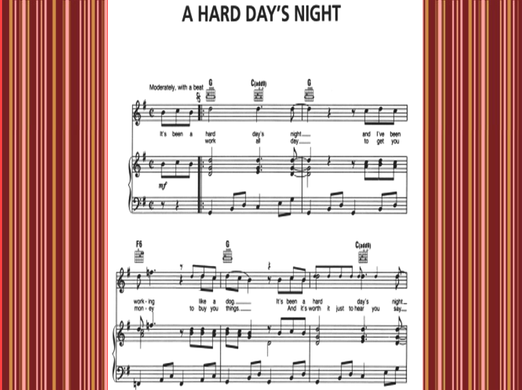 A Hard Day's Night Piano Music