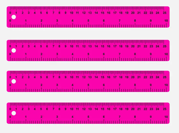 printable pink rulers