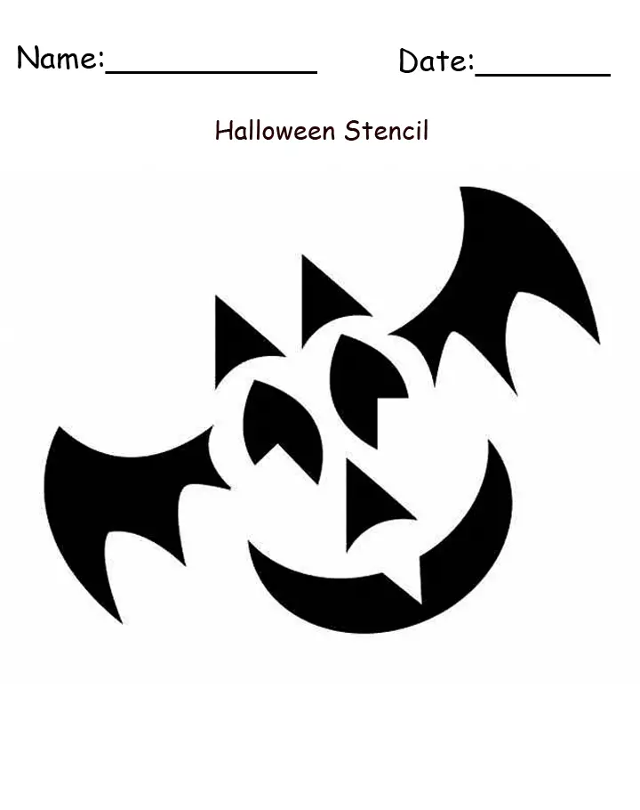 bat pumpkin stencil printable crafts