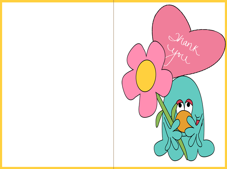 Pretty Flower Thank You Card