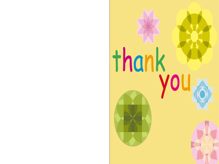 Printable Gold Thank You Cards