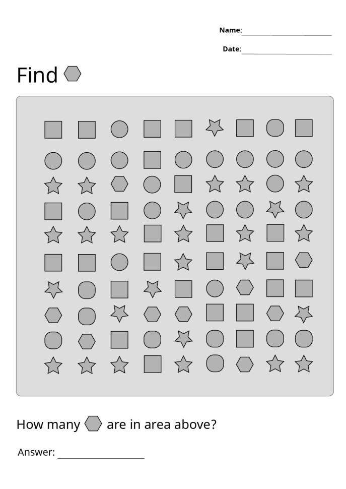 Printable Letters Visual Scanning Worksheets