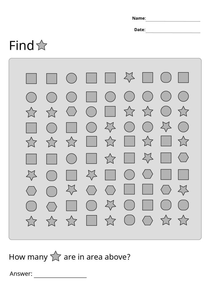 Printable Letters Visual Scanning Worksheets