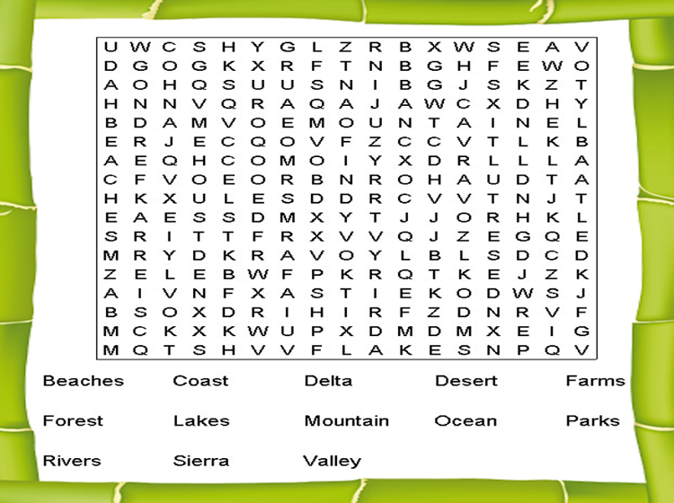 Fun Search Word Puzzles